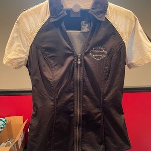Women’s Harley Davidson zip up shirt size small
